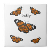 Monboogvlinderillustratie cartoon tegeltje (Voorkant)