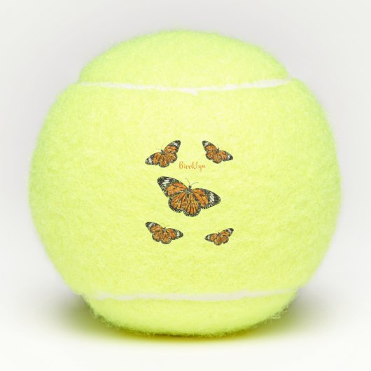 Monboogvlinderillustratie cartoon tennisballen (Voorkant)