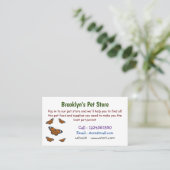 Monboogvlinderillustratie cartoon visitekaartje (Staand voorkant)