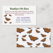 Monboogvlinderillustratie cartoon visitekaartje (Voorkant / Achterkant)