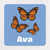 Monboogvlinderontwerp - Klein vierkant kledingstuk Labels (Design 1)