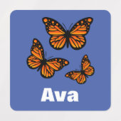 Monboogvlinderontwerp - Klein vierkant kledingstuk Labels (Design 1)