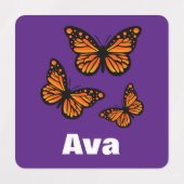 Monboogvlinderontwerp - Klein vierkant kledingstuk Labels (Design 2)