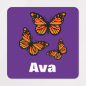 Monboogvlinderontwerp - Klein vierkant kledingstuk Labels (Design 1)