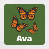 Monboogvlinderontwerp - Klein vierkant kledingstuk Labels (Design 2)