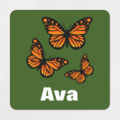 Monboogvlinderontwerp - Klein vierkant kledingstuk Labels (Design 1)