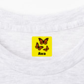Monboogvlinderontwerp - Klein vierkant kledingstuk Labels (Aangebracht)