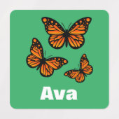 Monboogvlinderontwerp - Klein vierkant kledingstuk Labels (Design 1)