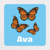 Monboogvlinderontwerp - Klein vierkant kledingstuk Labels (Design 1)