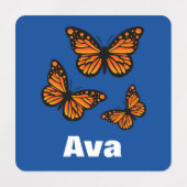 Monboogvlinderontwerp - Klein vierkant kledingstuk Labels (Design 2)