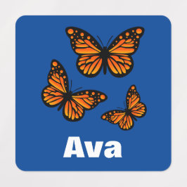 Monboogvlinderontwerp - Klein vierkant kledingstuk Labels