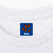 Monboogvlinderontwerp - Klein vierkant kledingstuk Labels (Aangebracht)