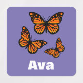 Monboogvlinderontwerp - Klein vierkant kledingstuk Labels (Design 1)