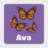 Monboogvlinderontwerp - Klein vierkant kledingstuk Labels (Design 2)