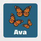 Monboogvlinderontwerp - Klein vierkant kledingstuk Labels (Design 2)