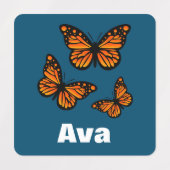 Monboogvlinderontwerp - Klein vierkant kledingstuk Labels (Design 1)