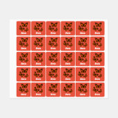 Monboogvlinderontwerp - Klein vierkant kledingstuk Labels (Vel)