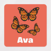 Monboogvlinderontwerp - Klein vierkant kledingstuk Labels (Design 1)