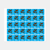 Monboogvlinderontwerp - Klein vierkant kledingstuk Labels (Vel)