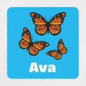 Monboogvlinderontwerp - Klein vierkant kledingstuk Labels (Design 2)