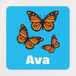 Monboogvlinderontwerp - Klein vierkant kledingstuk Labels