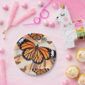Monboogvlinderpapier voor borden papieren bordje (Feest)