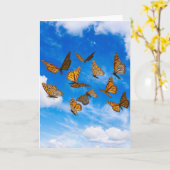 Monboogvlinders in de lucht kaart (Gele Bloem)