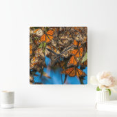 Monboogvlinders migreren naar bladeren vierkante klok (Huis)