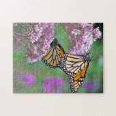 Monboogvlinders op molenroos legpuzzel (Horizontaal)