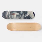 Mönch zwischen tobender Welle Skateboard Deck (Horizontaal)