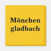 Mönchengladbach Schild Gold Gleb Magneet (Voorkant)