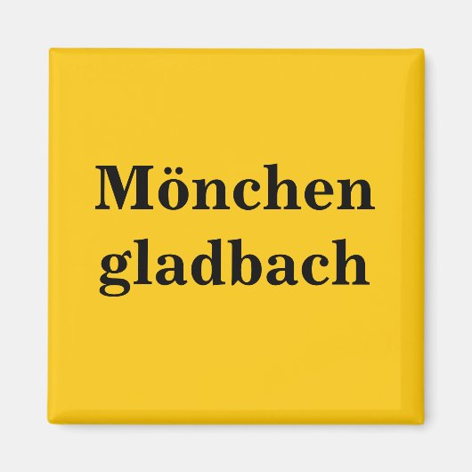 Mönchengladbach Schild Gold Gleb Magneet (Voorkant)