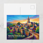 Moncontour Frankrijk Briefkaart (Voorkant / Achterkant)