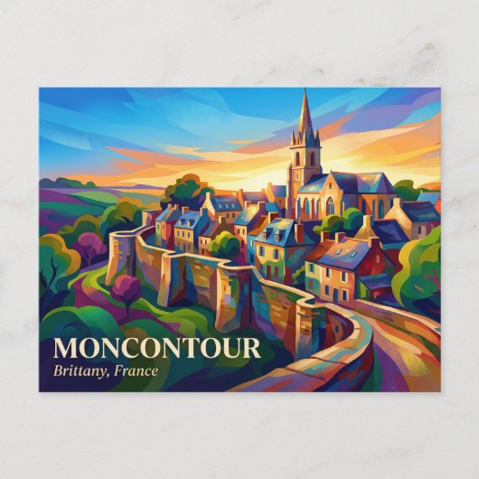 Moncontour Frankrijk Briefkaart (Voorkant)