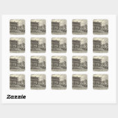 Moncrief House, Jacksonville Vierkante Sticker (Vel)