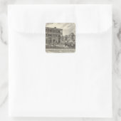 Moncrief House, Jacksonville Vierkante Sticker (Tas)