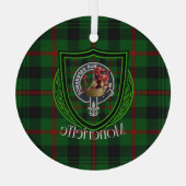Moncrieffe Schotse Clan Tartan & Crest Glas Ornament (Achterkant)
