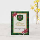Moncrieffe Schotse Clan Tartan & Crest Kaart (Gele Bloem)