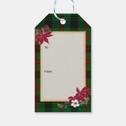 Moncrieffe Schotse Clan Tartan & Wapen Cadeaulabel (Achterkant)