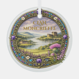 Moncrieffe Schotse Clan Tartan & Wapen Glas Ornament