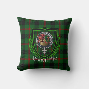 Moncrieffe Schotse Clan Tartan & Wapen Kussen