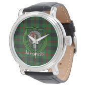 Moncrieffe Scottish Clan Tartan & Crest Horloge (Gekanteld)