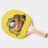 Mond-en-tweekleppige schimmelmond-kikker met een b tafeltennisbatje (Zijkant)
