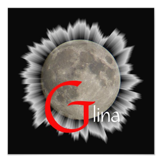 Mond, Lune, Luna, Glina, Moon Poster (Voorkant)