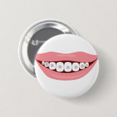 Mond met beugel ronde button 5,7 cm (Voorkant /achterkant)