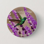 Mond met mousserende vechtvogels ronde button 5,7 cm (Voorkant)