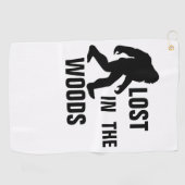 MOND / Sasquatch : verlies in de BOSSEN Golfhanddoek (Horizontaal)