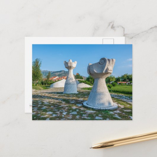 Mond van het Briefkaart Unbeaten, Prilep, Macedoni (Voorkant / Achterkant in situ)