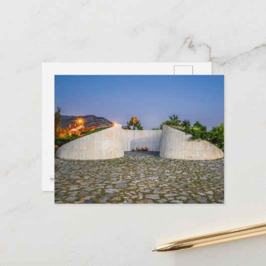 Mond van het Briefkaart Unbeaten, Prilep, Macedoni (Voorkant / Achterkant in situ)