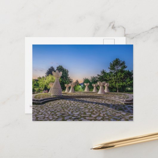 Mond van het Briefkaart Unbeaten, Prilep, Macedoni (Voorkant / Achterkant in situ)